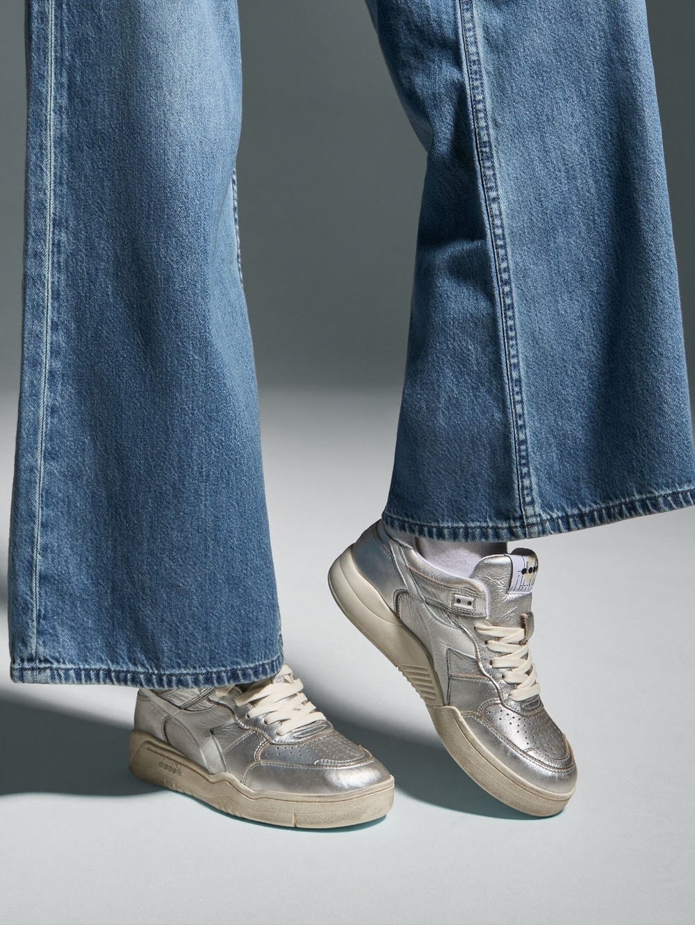 Diadora B.560 Metallic Silver Sneaker